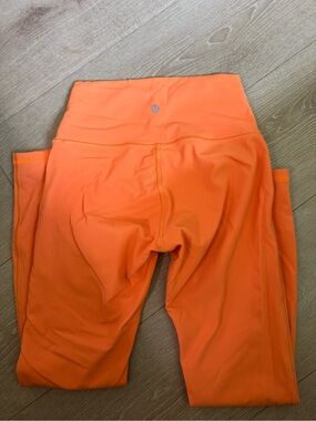 Lululemon Orange High-Rise Leggings